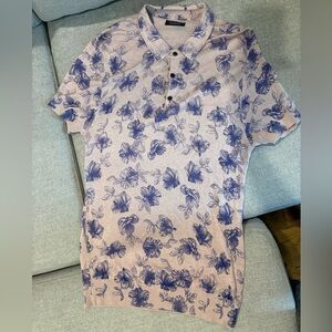 Zara Men’s floral print knit polo
